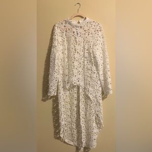 NWT Pretty Garden Crochet Lace Tuxedo Top